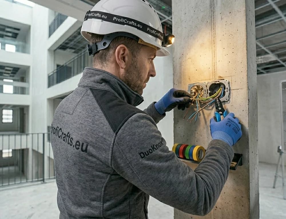 Elektroarbeiten auf einer ProfiCrafts-Baustelle